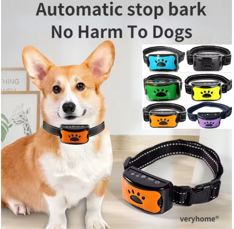 Pet Dog Anti Barking Device USB Rechargeable Dogs Training Collar Ultrasonic Stop Barking Vibration Anti Bark Collar