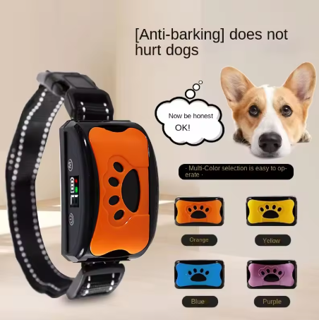 Pet Dog Anti Barking Device USB Rechargeable Dogs Training Collar Ultrasonic Stop Barking Vibration Anti Bark Collar