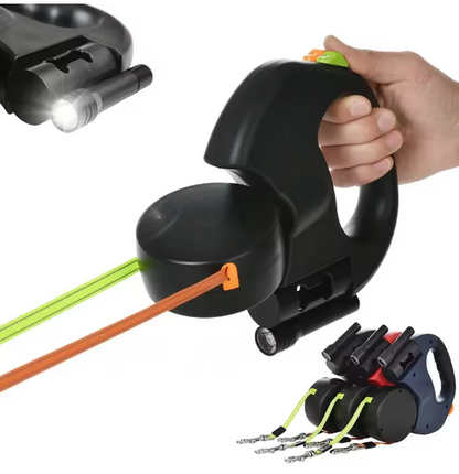 Dual Pet Retractable Leash Rope with LED Light for Small Dogs