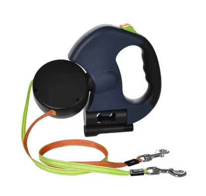 Dual Pet Retractable Leash Rope with LED Light for Small Dogs