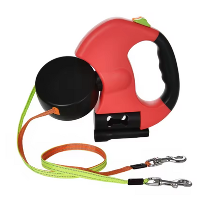 Dual Pet Retractable Leash Rope with LED Light for Small Dogs