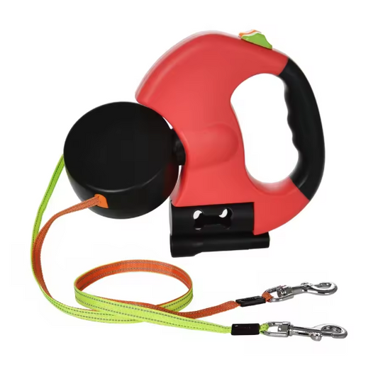 Dual Pet Retractable Leash Rope with LED Light for Small Dogs